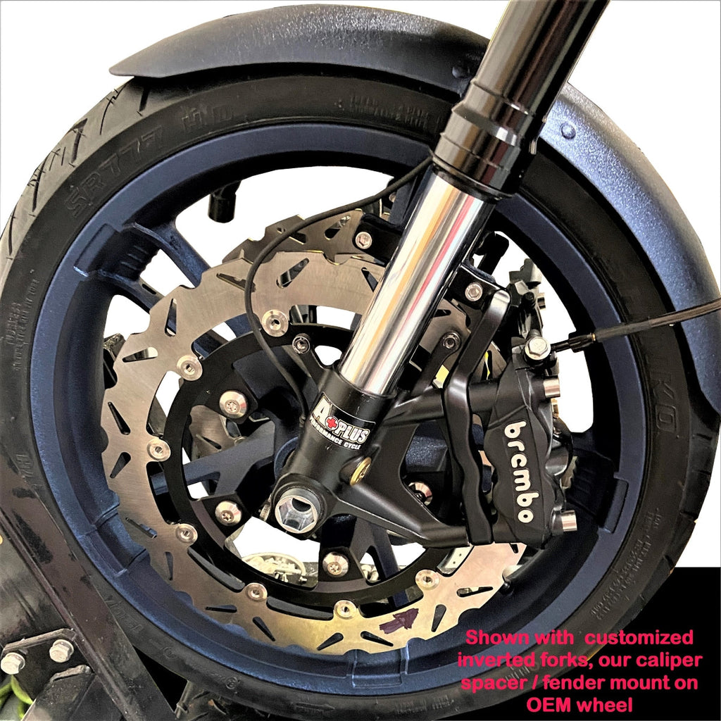 14-inch 'Enforcer' style Floating Brake Rotors with standoffs - designed for OEM touring calipers 2008-2023