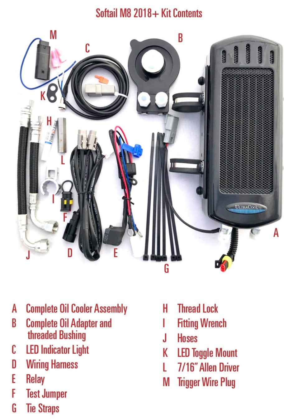 Ultra-Cool Oil Cooler - Side Mount - 18+ M8 Softail image 1