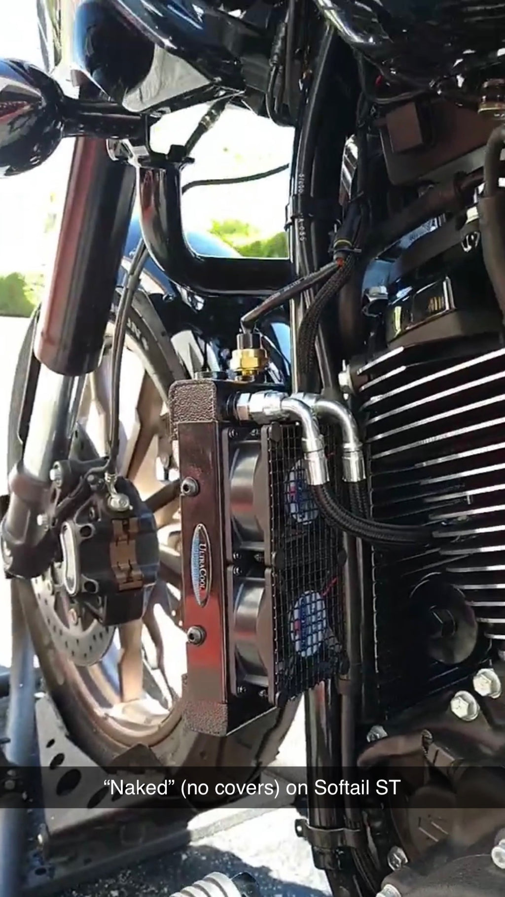 Ultra-Cool Oil Cooler - Side Mount - 18+ M8 Softail image 0