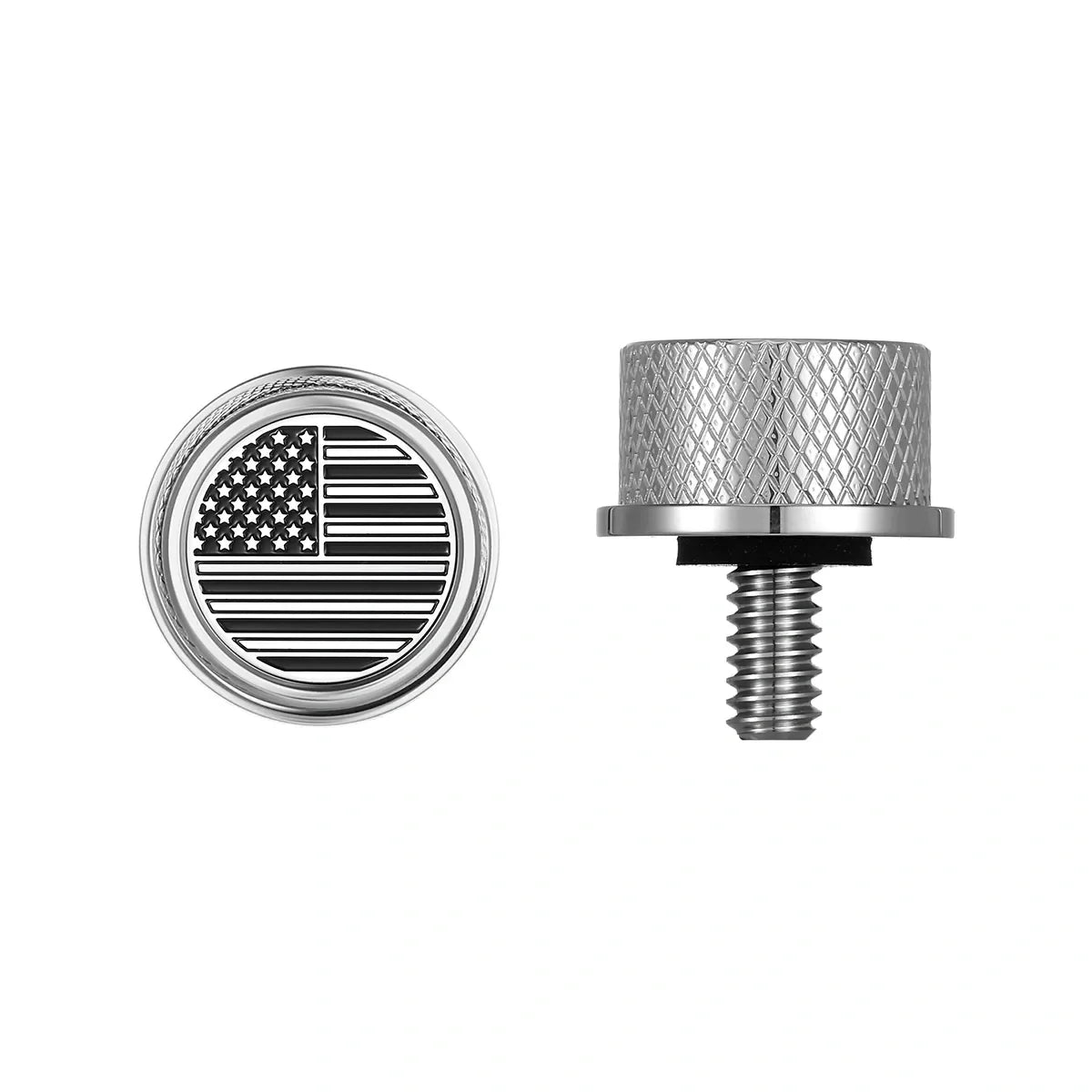 Stainless-Steel Seat Screw with Graphic Emblem
