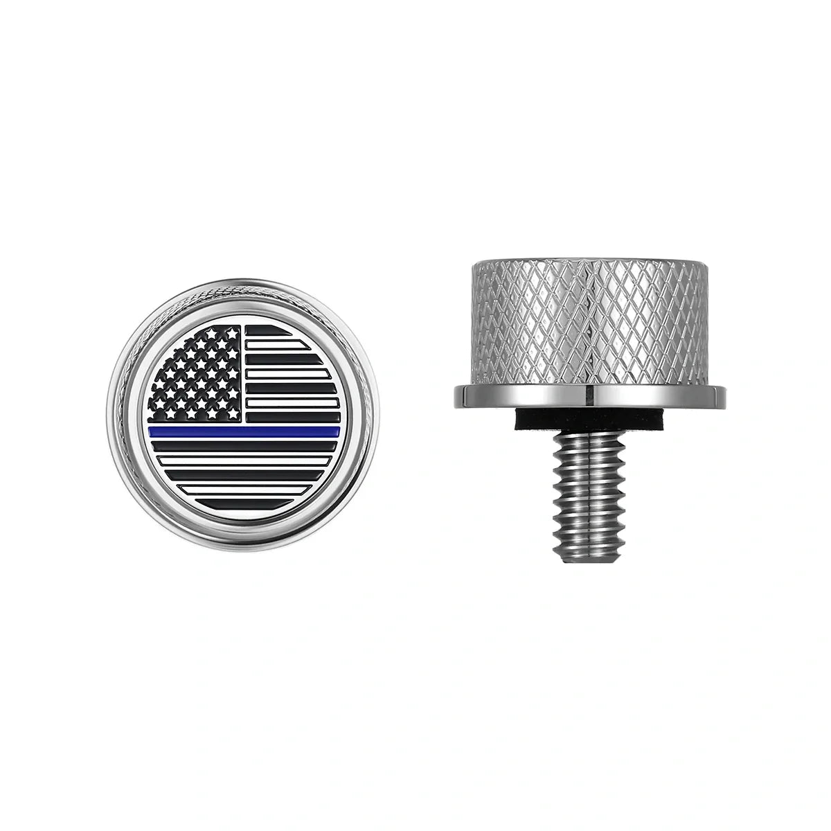 Stainless-Steel Seat Screw with Graphic Emblem