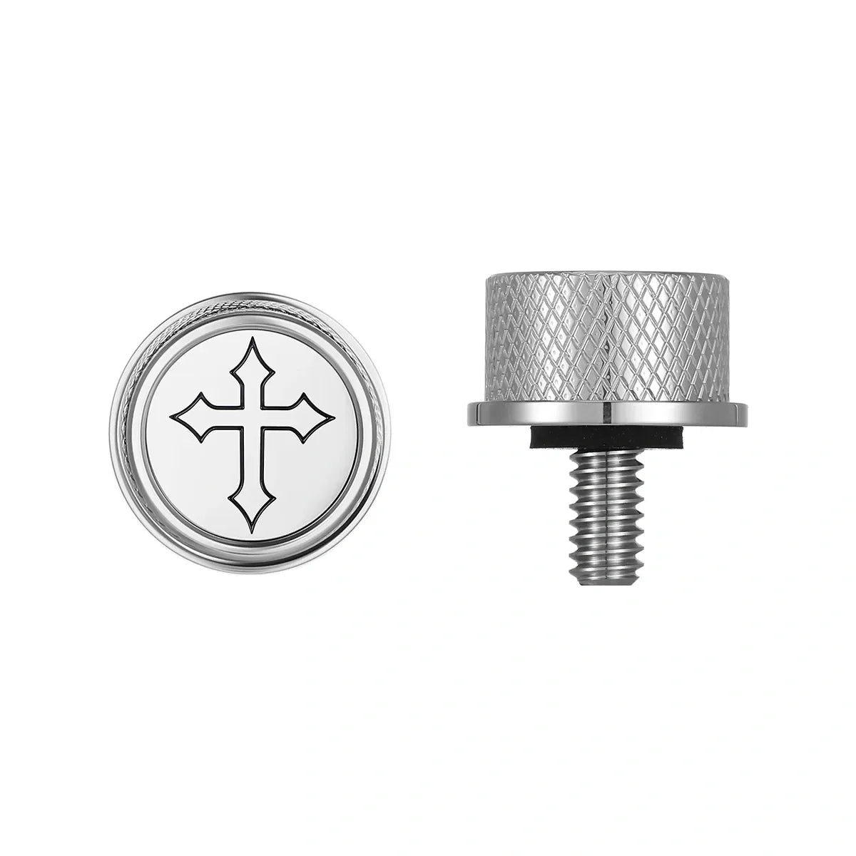 Stainless-Steel Seat Screw with Graphic Emblem