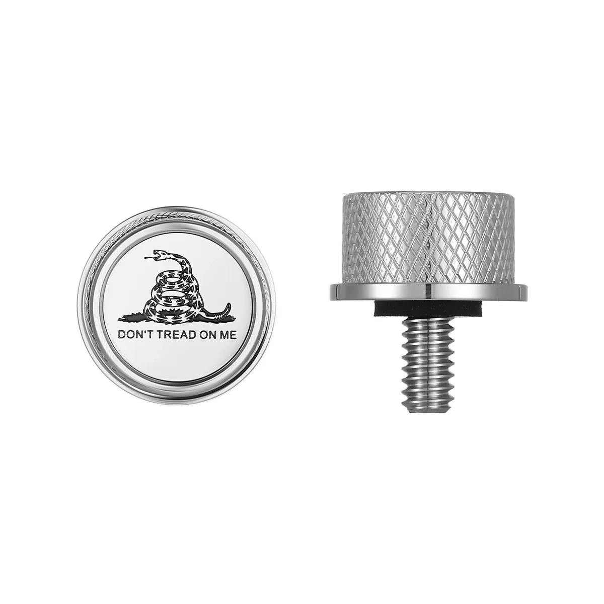 Stainless-Steel Seat Screw with Graphic Emblem