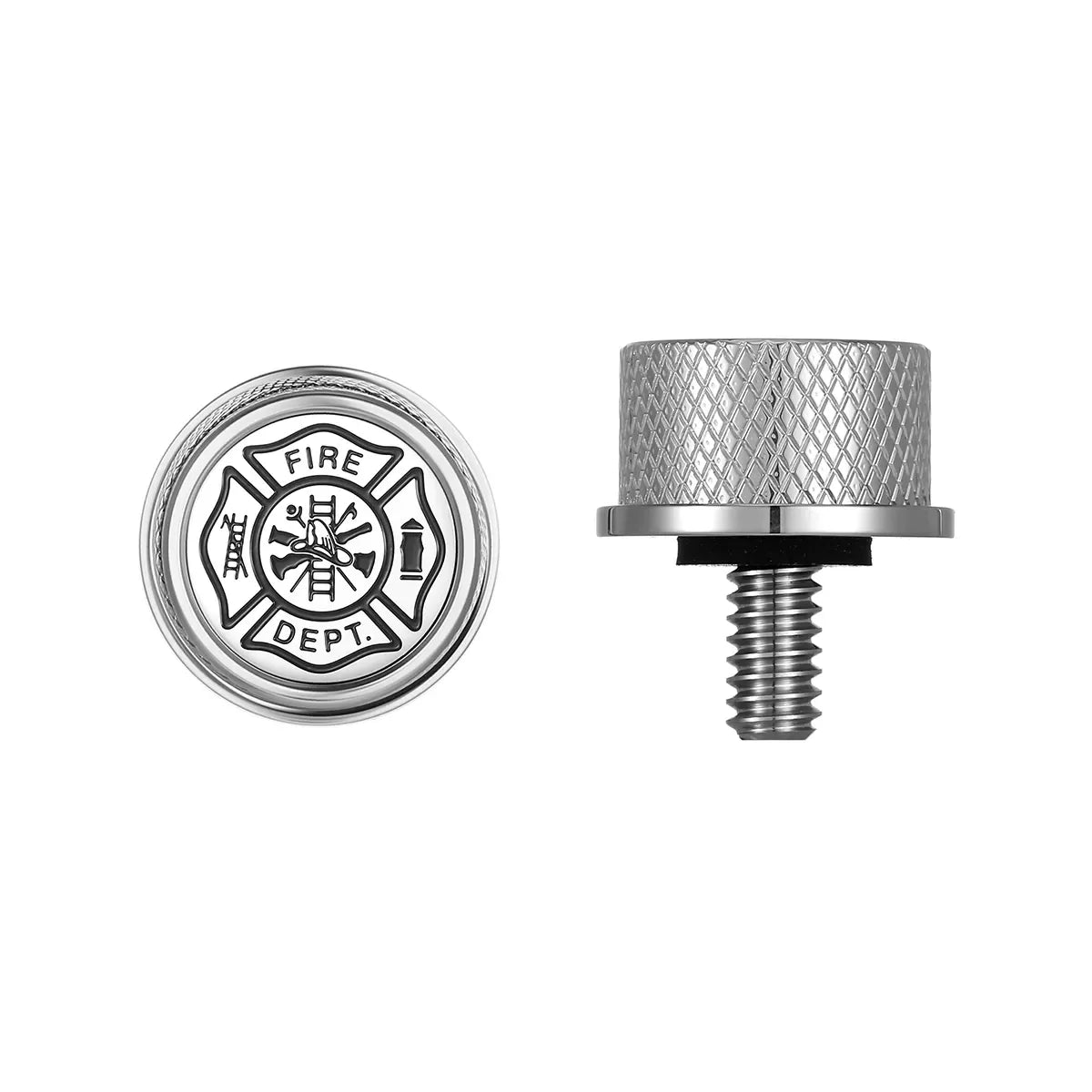 Stainless-Steel Seat Screw with Graphic Emblem