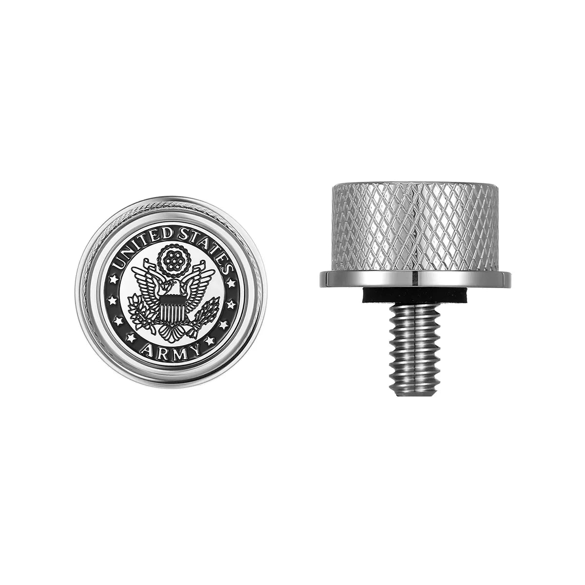 Stainless-Steel Seat Screw with Graphic Emblem