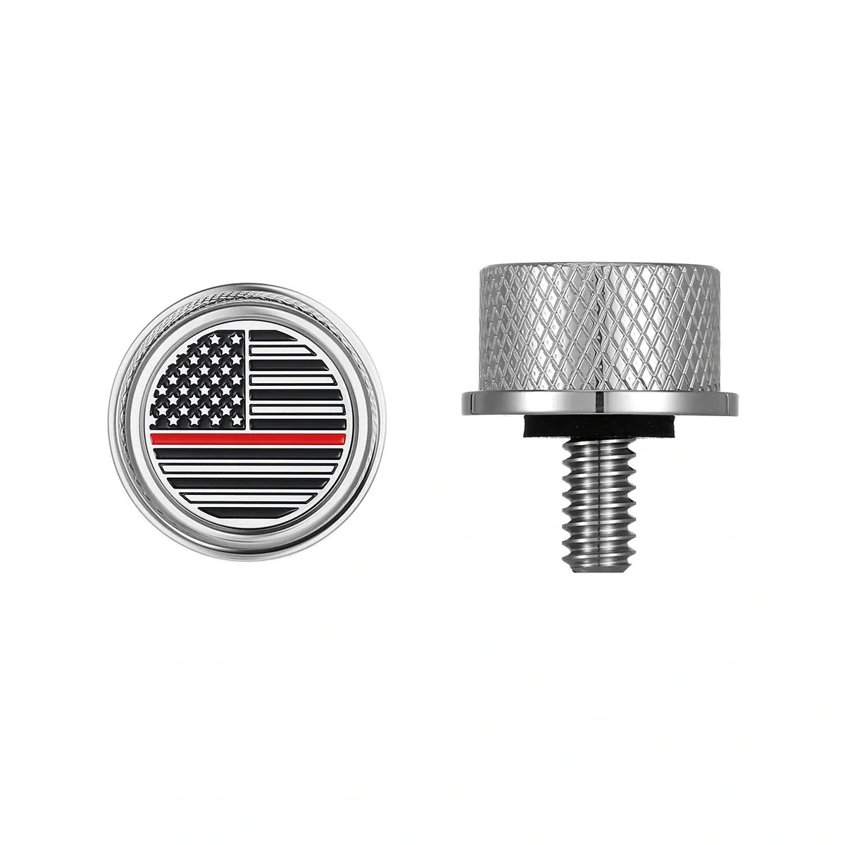Stainless-Steel Seat Screw with Graphic Emblem