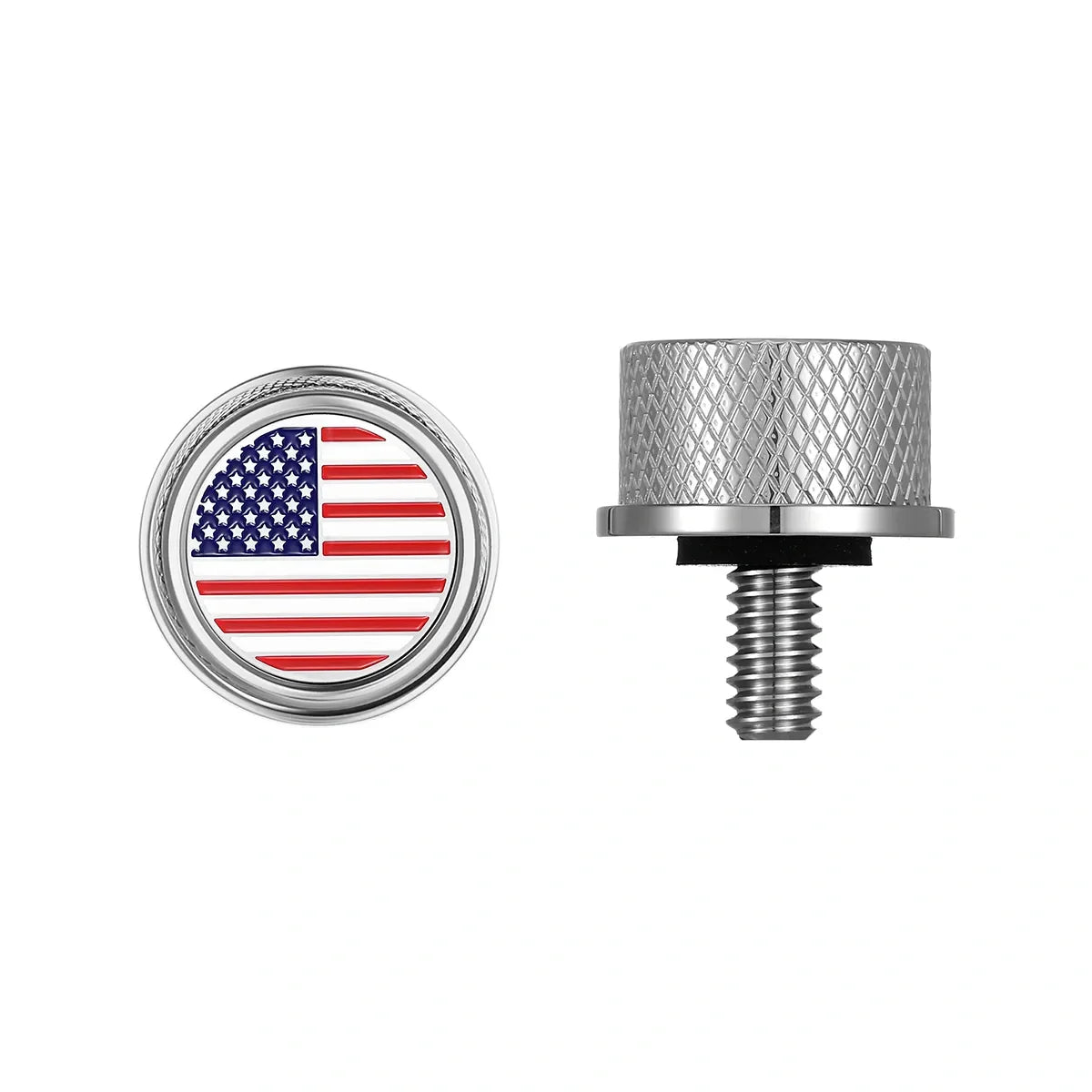Stainless-Steel Seat Screw with Graphic Emblem