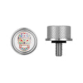 Stainless-Steel Seat Screw with Graphic Emblem