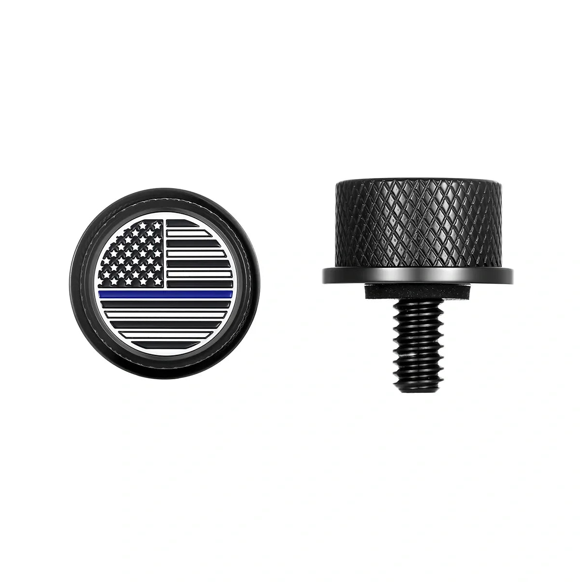 Stainless-Steel Seat Screw with Graphic Emblem