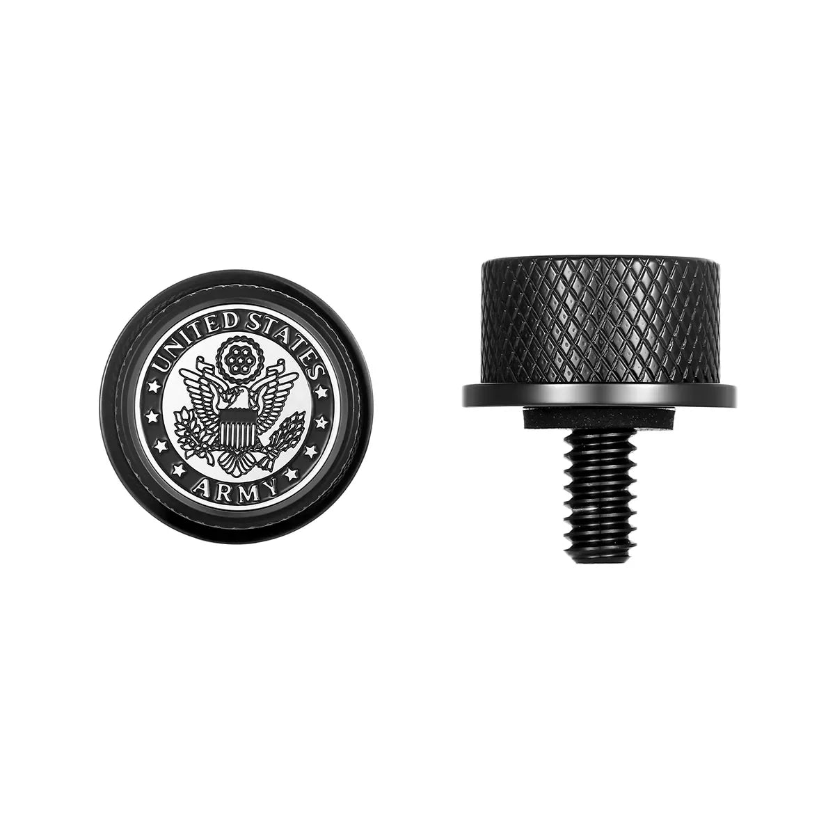 Stainless-Steel Seat Screw with Graphic Emblem
