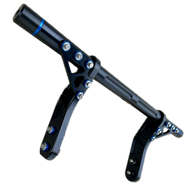 Black Harley-Davidson Sportster Crash Bar  with ARP Bolts and Blue Beauty Washers