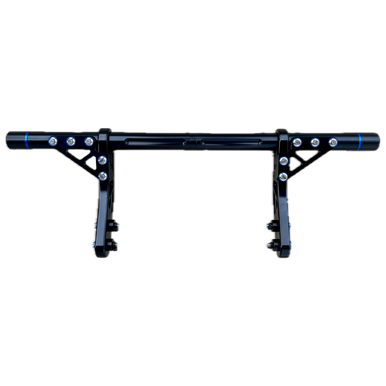 Black Harley-Davidson Sportster Crash Bar  with ARP Bolts and Blue Beauty Washers