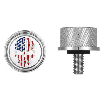 Stainless-Steel Seat Screw with Graphic Emblem
