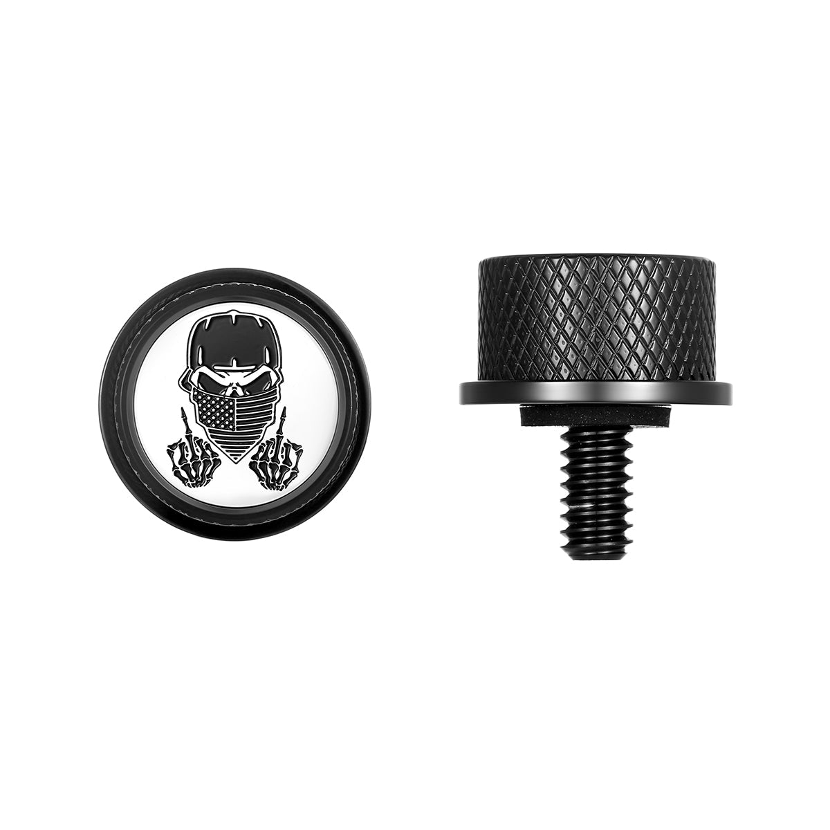 Stainless-Steel Seat Screw with Graphic Emblem