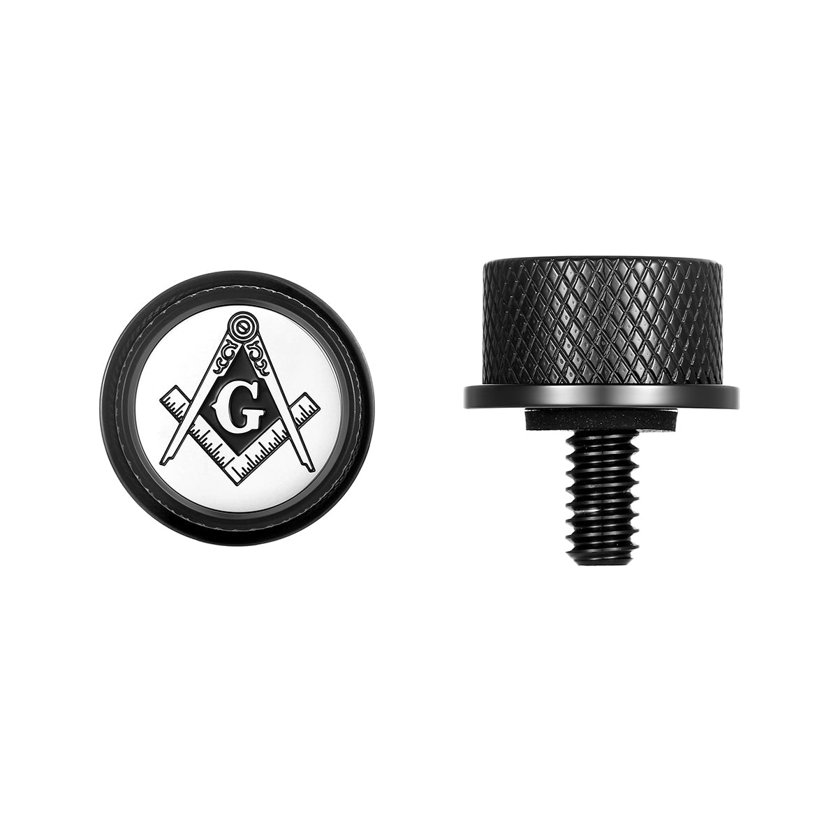 Stainless-Steel Seat Screw with Graphic Emblem