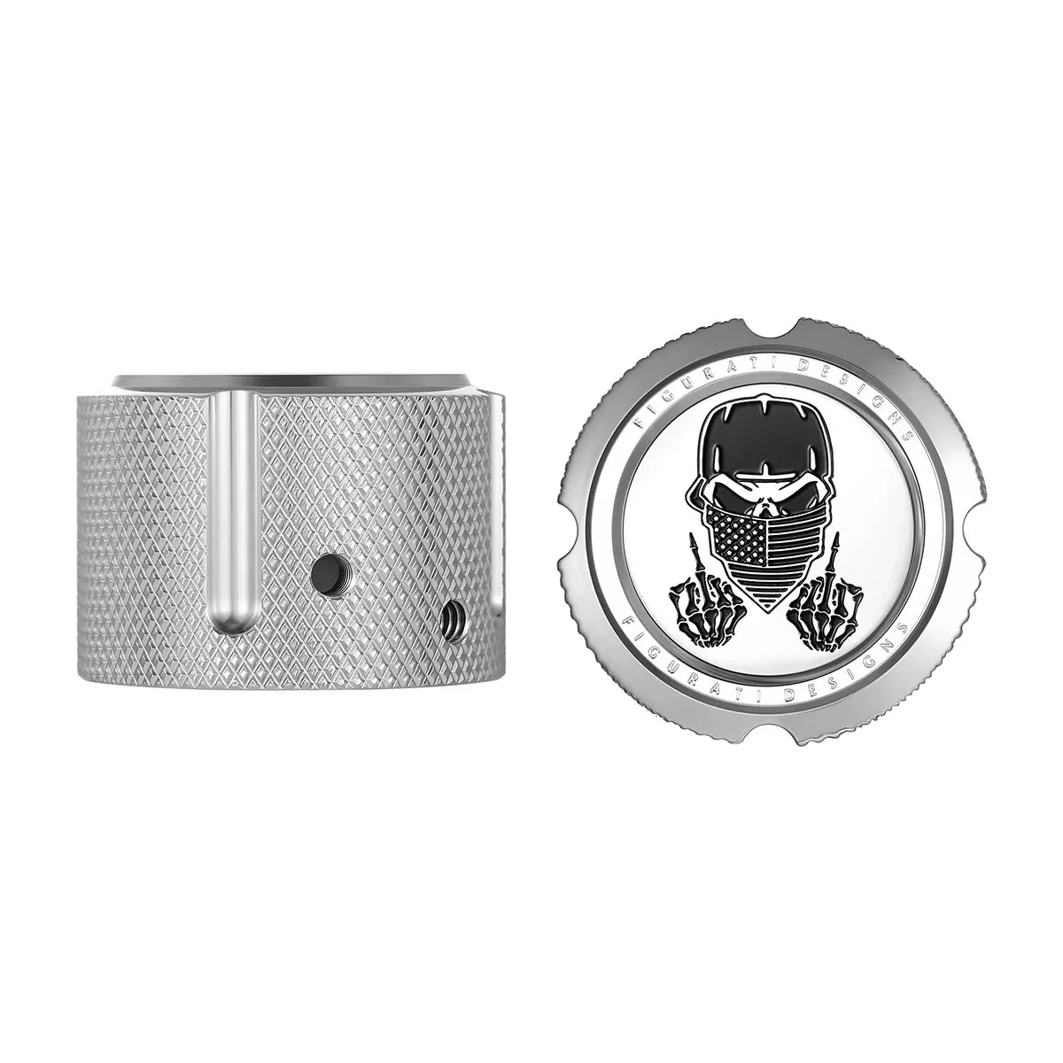 Harley-Davidson Stainless-Steel Front Axle Nut Covers