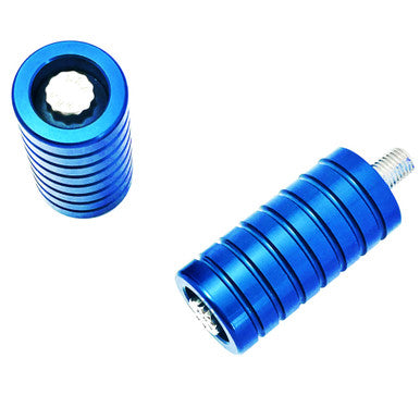 Elite Harley-Davidson Smooth Shifter/Brake Pegs 2" Blue