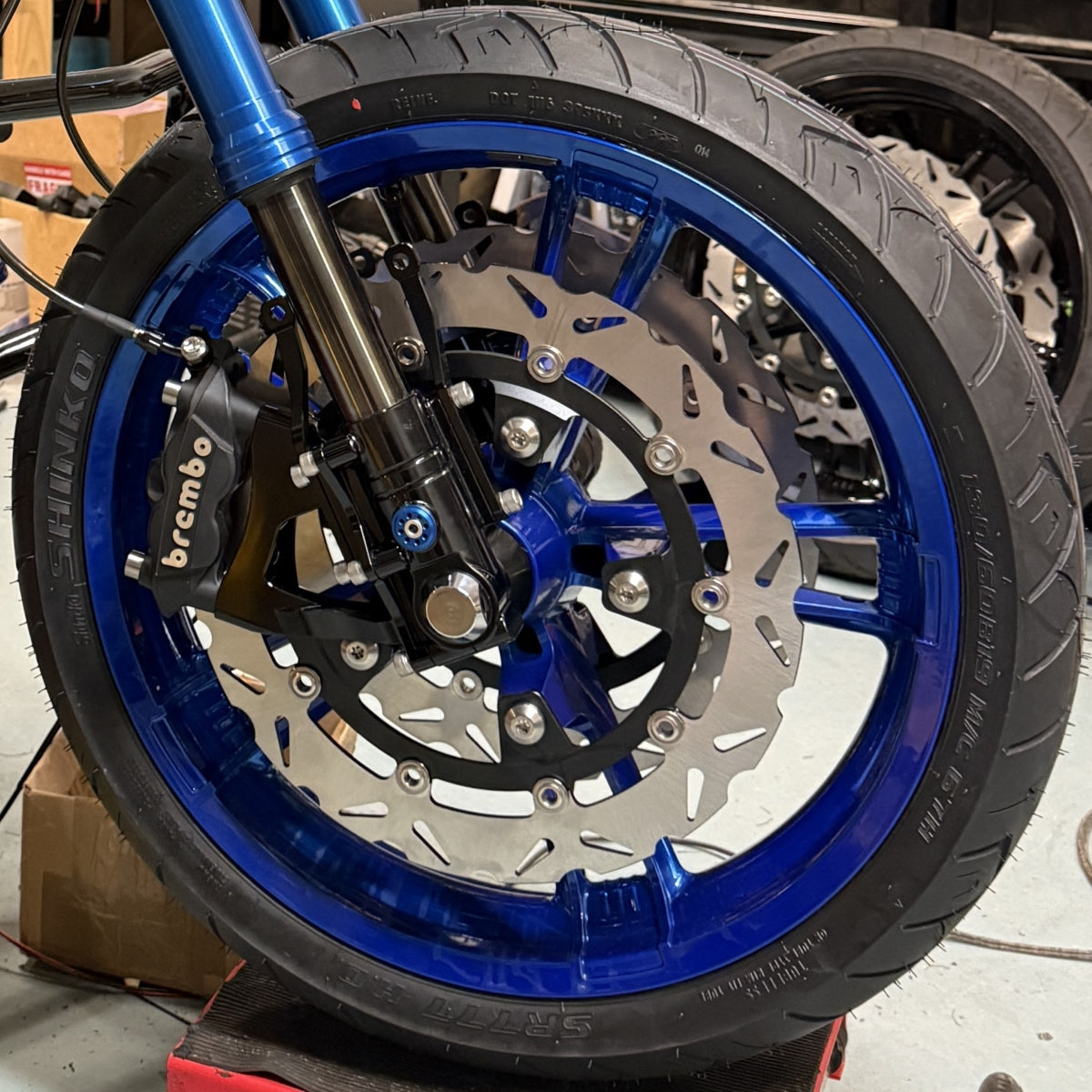 14-inch 'Enforcer' style Floating Brake Rotors with standoffs - designed for OEM touring calipers 2008-2023