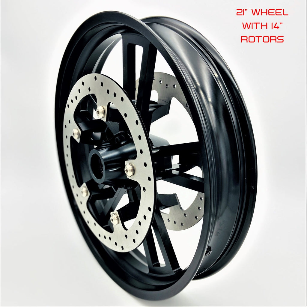 19-inch or 21-inch Front Wheel Enforcer Style with 14-inch Brake Rotor
