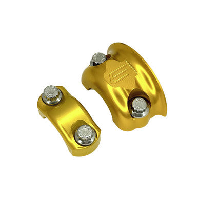 Gold Elite Mototech Harley-Davidson EZ-PULL clutch perch clamp & right master clamp + 4 ARP 12 point bolts