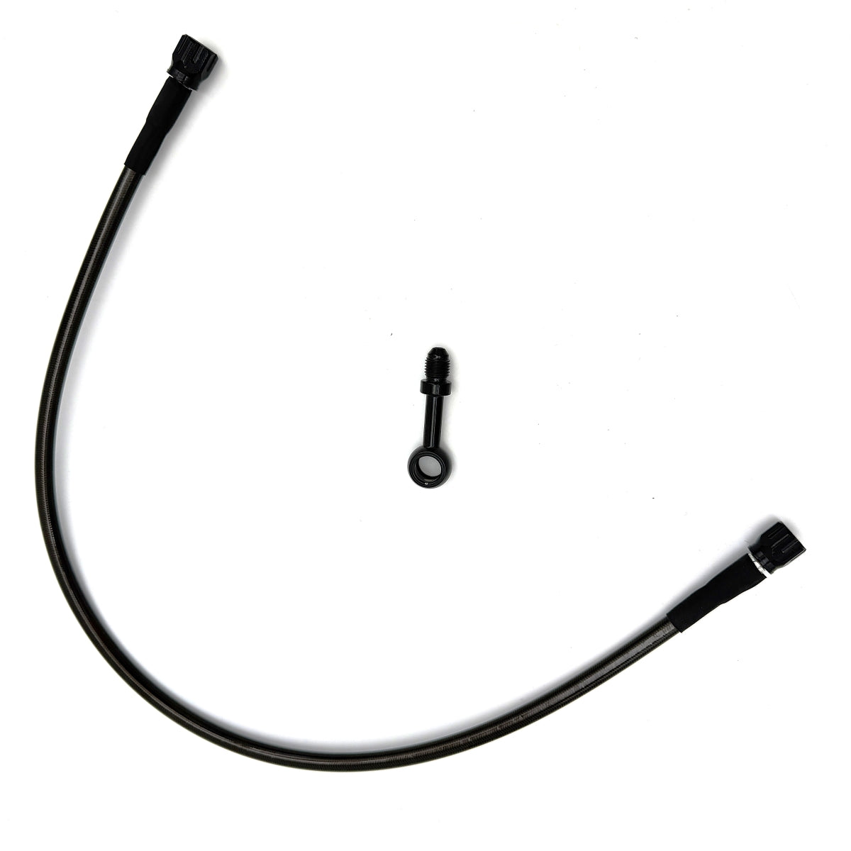 AN3 upper brake line and banjo for non-ABS 49mm fork conversion kit